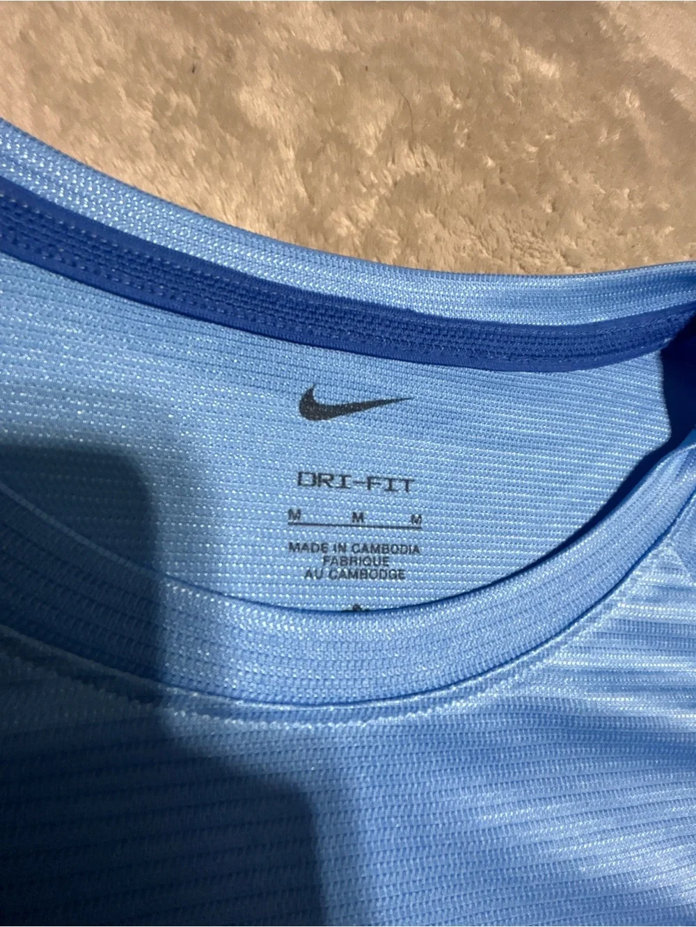 Nike Dri-FIT Rafa Nadal Bull Logo Blue Short Sleeve Tennis Shirt Men's M